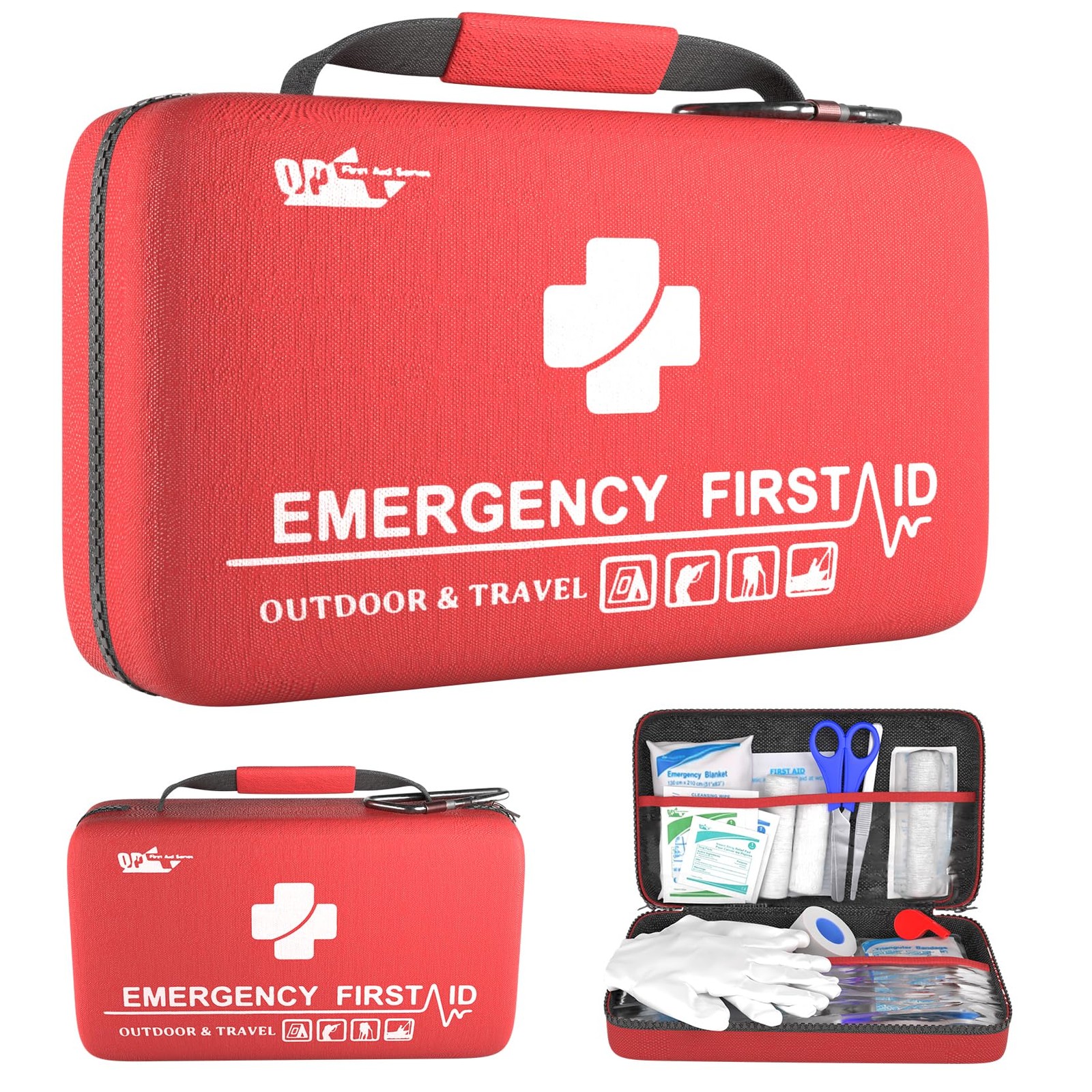 PUREVACY Small Survival First Aid Kit of 1 Pack, Eva Case / 121 Pcs