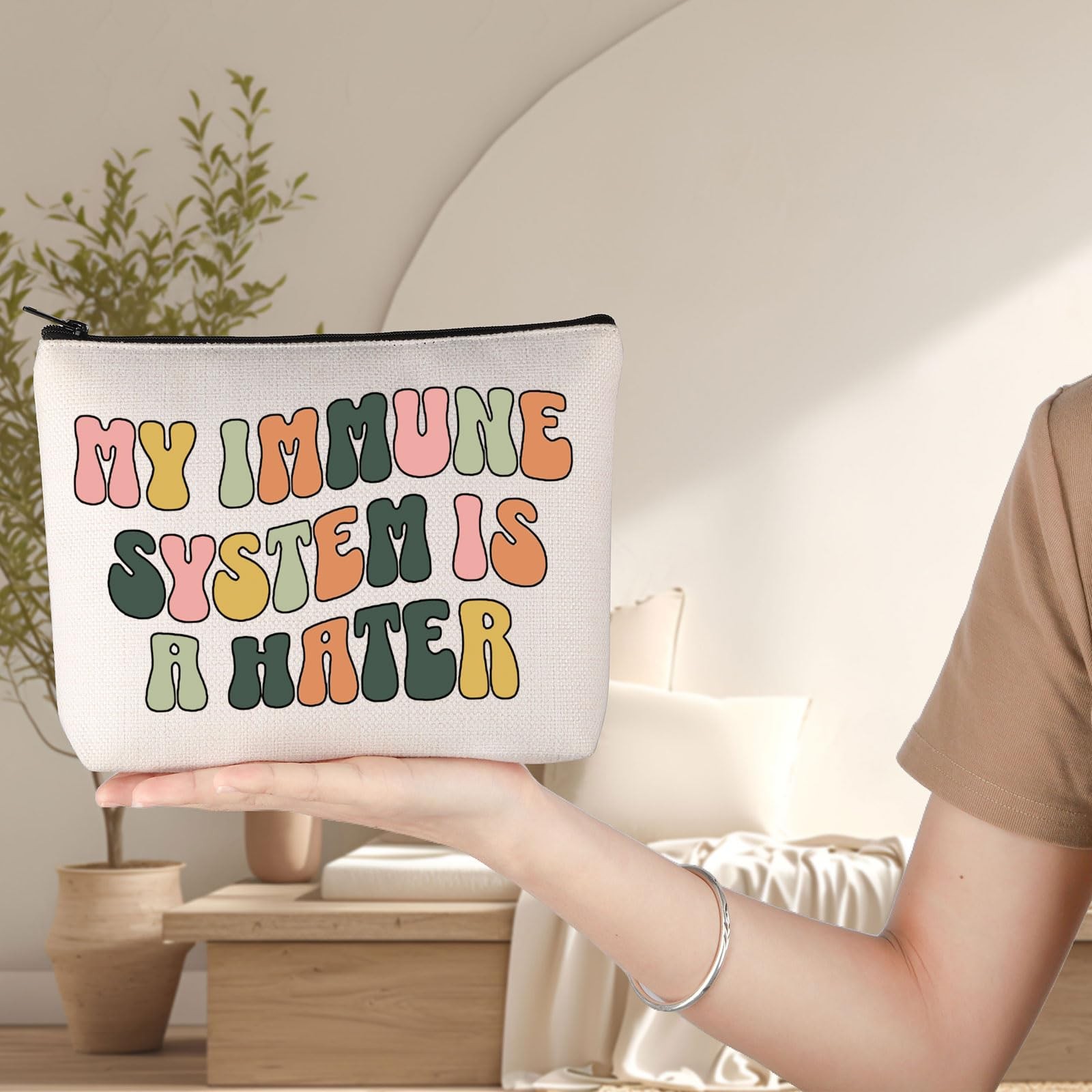 G2TUP Chronic Illness Makeup Bag Gift Invisible Immune System