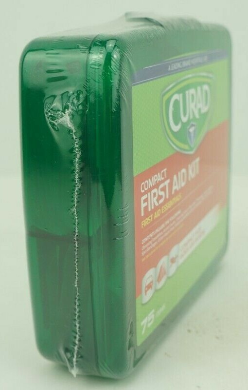 NEW Curad Compact First Aid Kit Compact Size 75 Items