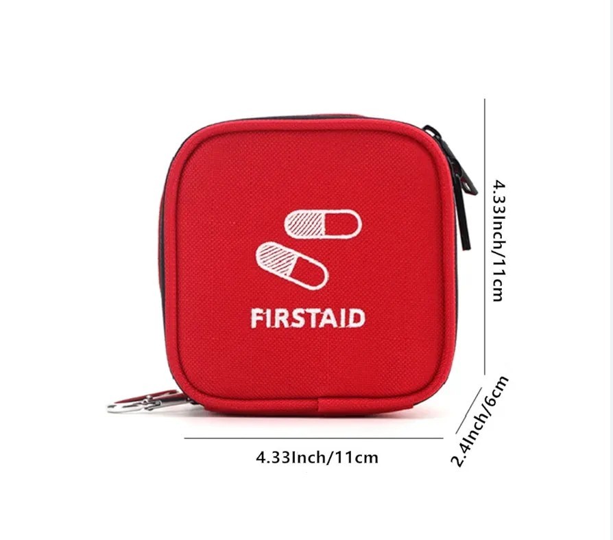 Mini First Aid Kit Container Travel Size Organizer, Empty