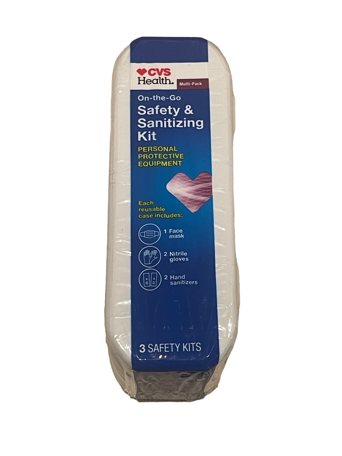 New sealed ! CVS Health On-The-Go Safety & Sanitizing Kit, 3 CT