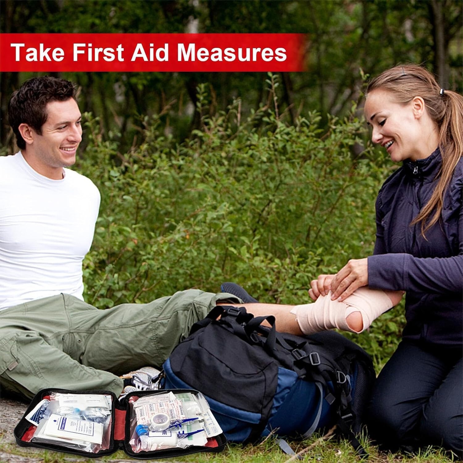 300-Piece Portable Travel First Aid Kit for Outdoor Adventures & Emergencies