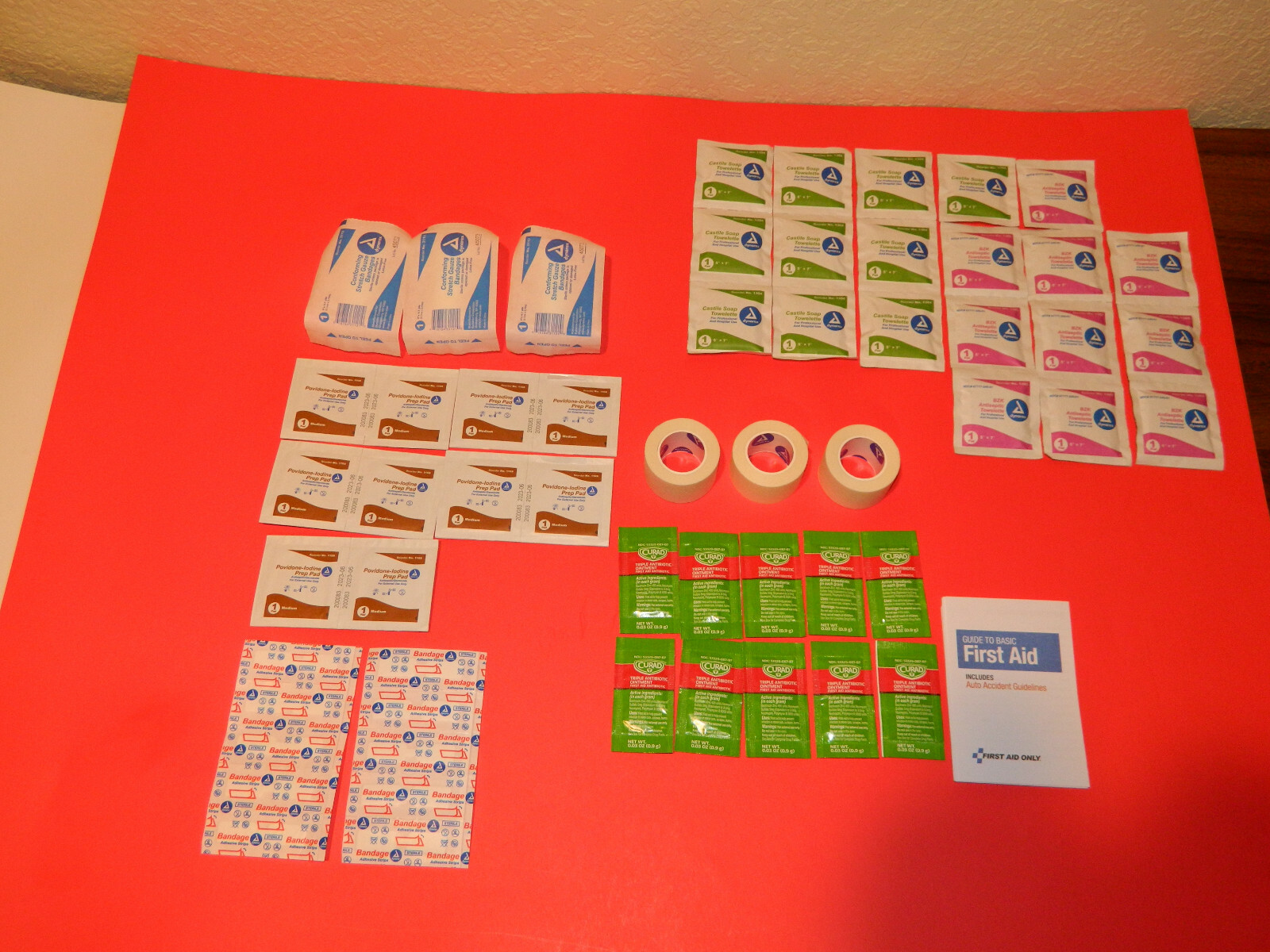 124 Item Custom Wound Prep and Care First Aid Kit Refill.