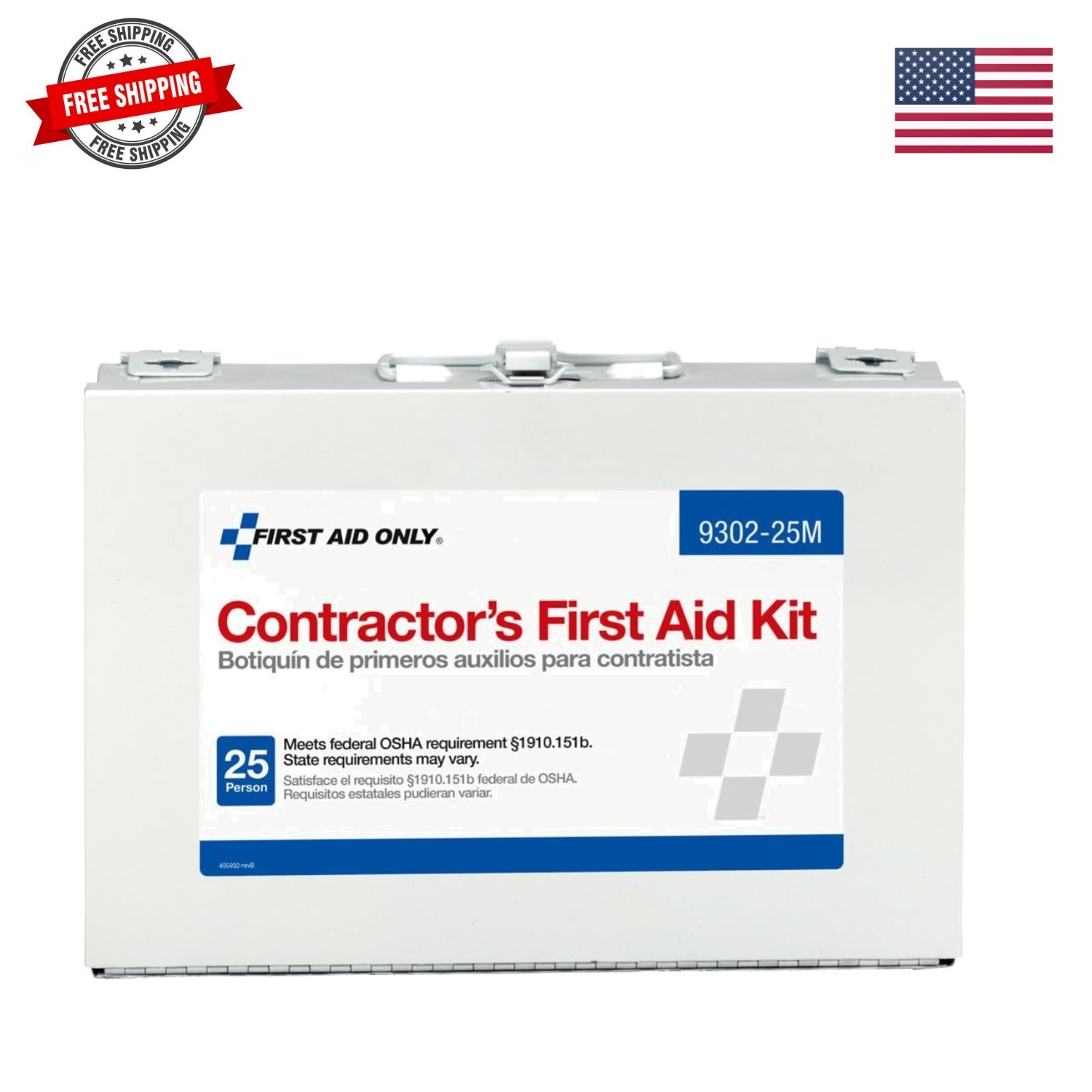 25-Person Contractor's First Aid Kit for Home Renovation, Job Sites, and Cons…