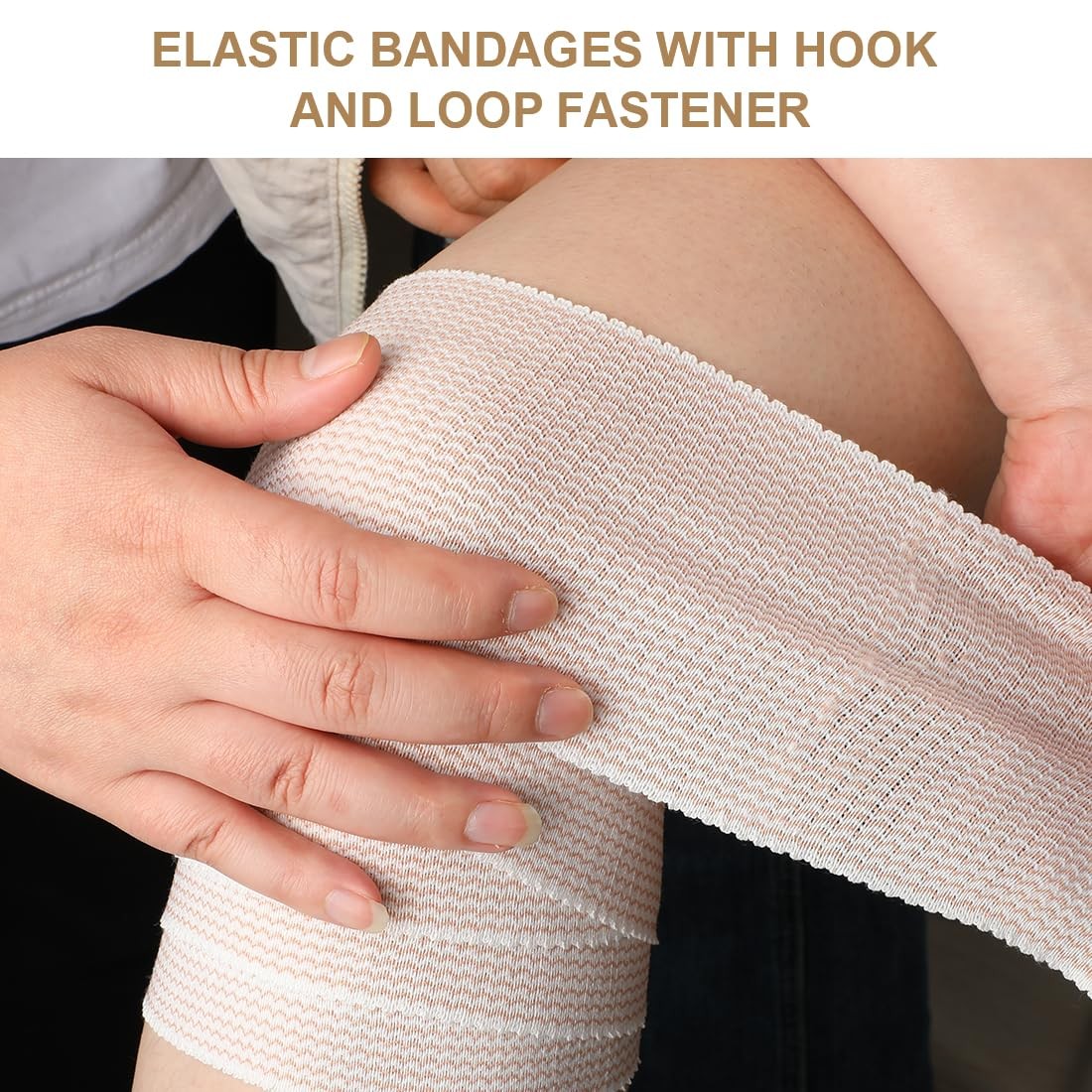 6 Pack Premium Elastic Bandage Wrap 4 Inch Compression Blue