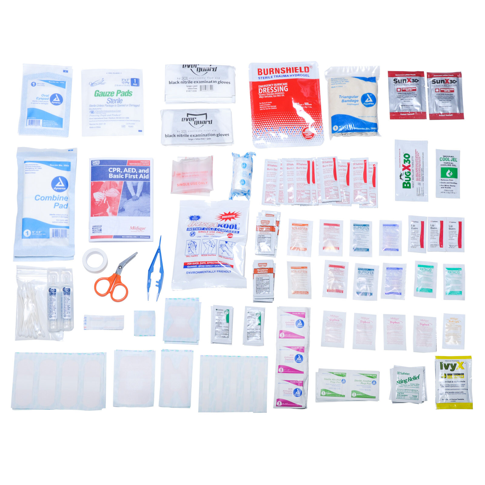 DOT Deluxe First Aid Kit Rugged & Waterproof 909 Red By MFASCO