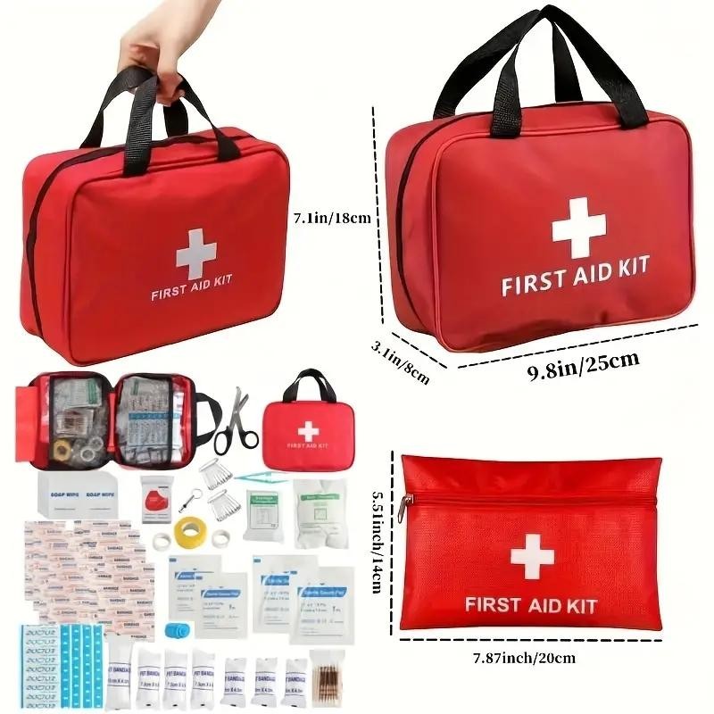 Portable First Aid Kit Car Emergency Medical Health Kit Travel Case