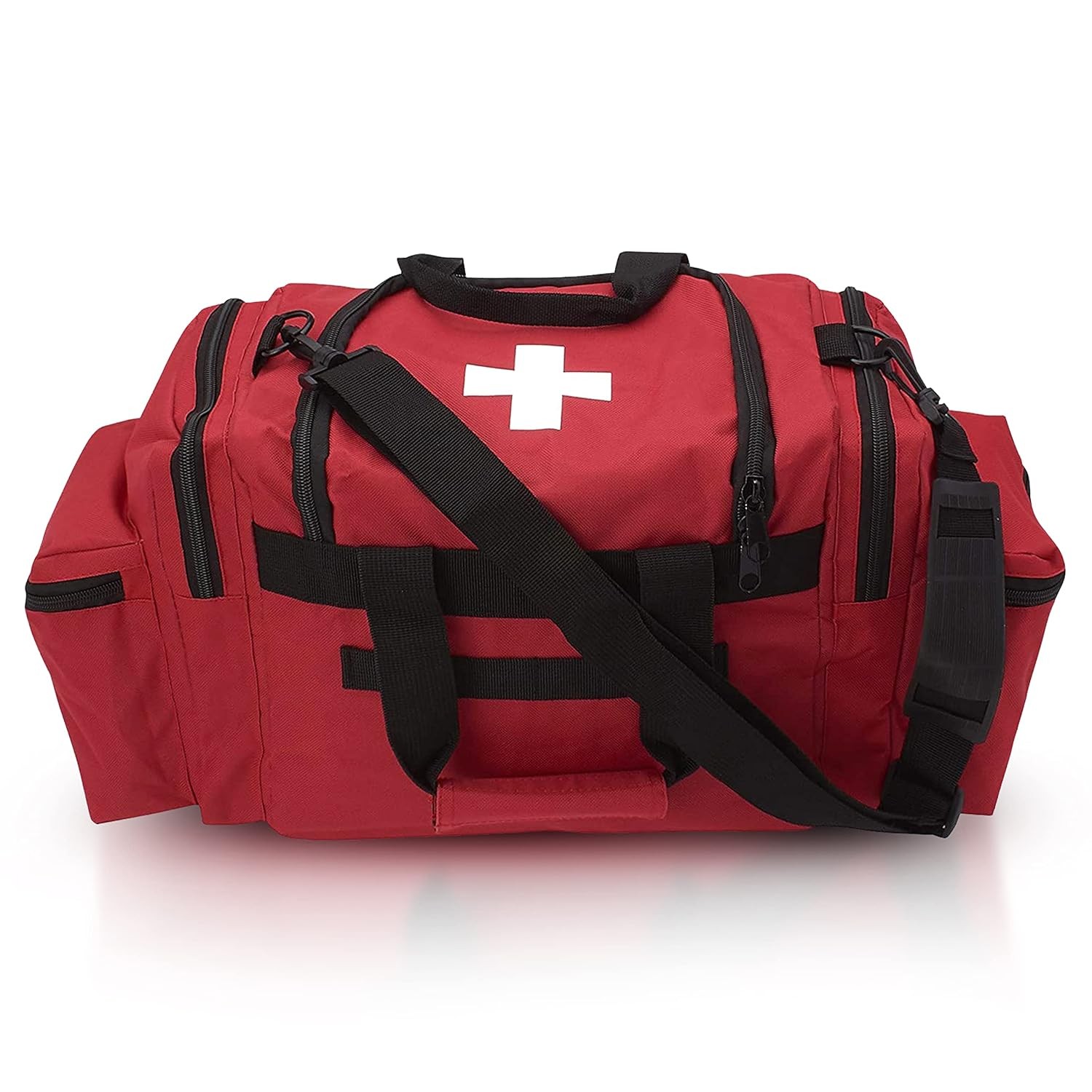 ASA TECHMED First Aid Responder EMS Emergency Medical Trauma Bag Deluxe, Red