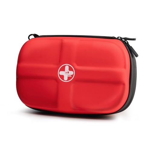 EVA First Aid Kit, Small Waterproof Emergency Hiking First Aid Kit for Red