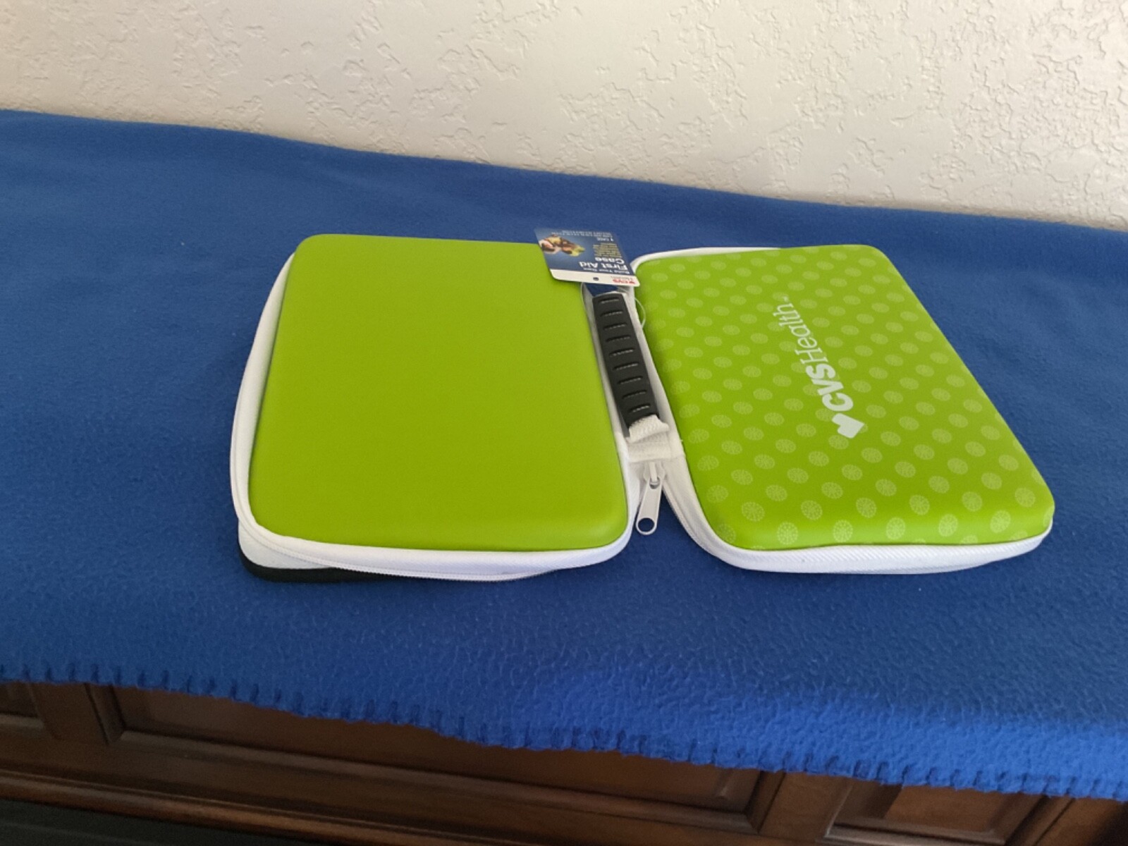 NWT CVS Health Build Your Own First Aid Case Lime Green 9.25” X 6.5” X 2.5”