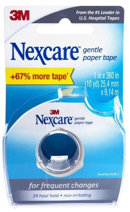 Nexcare Paper Tape Dispenser 1"x10yd