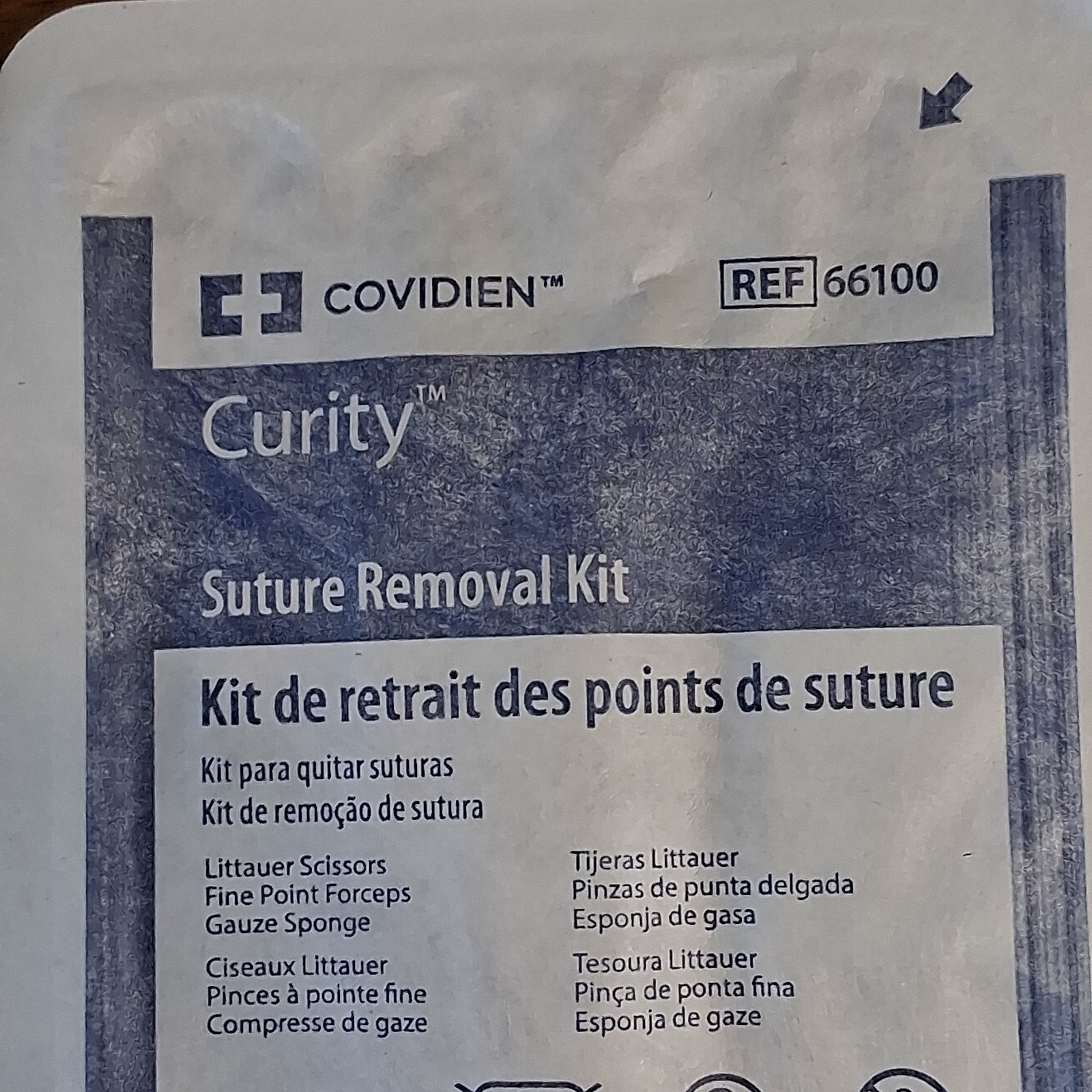 3 Suture Removal Kits, Curity Littauer Scissors, Forceps, Gauze Sponge, Sterile