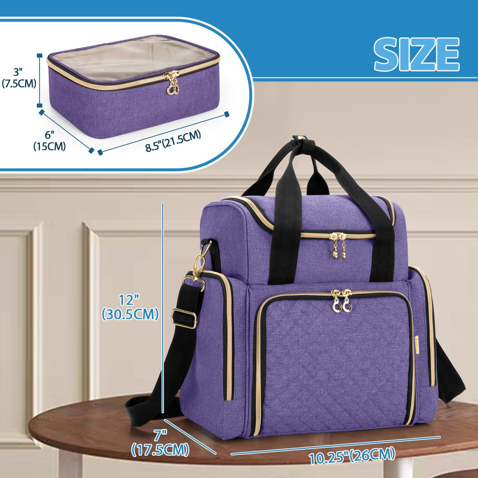 Large Medicine Bag with 2 Removable Cases, Medicine Storage Bag with Multiple…