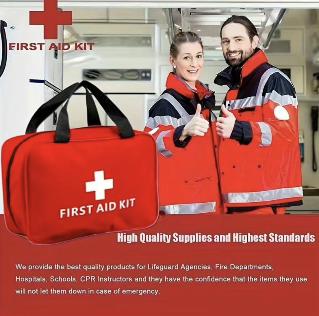 First Aid Kit 160 PCS Medical Emergency Healthcare Survival Hunting Hiking Camp