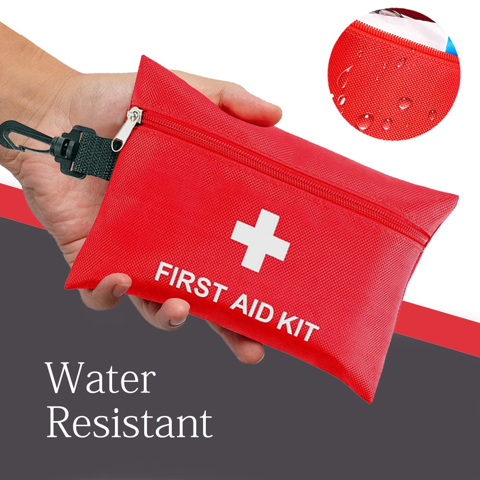 First Aid Kit – 97 Piece – Small Travel Kit, Ideal for Cars,…