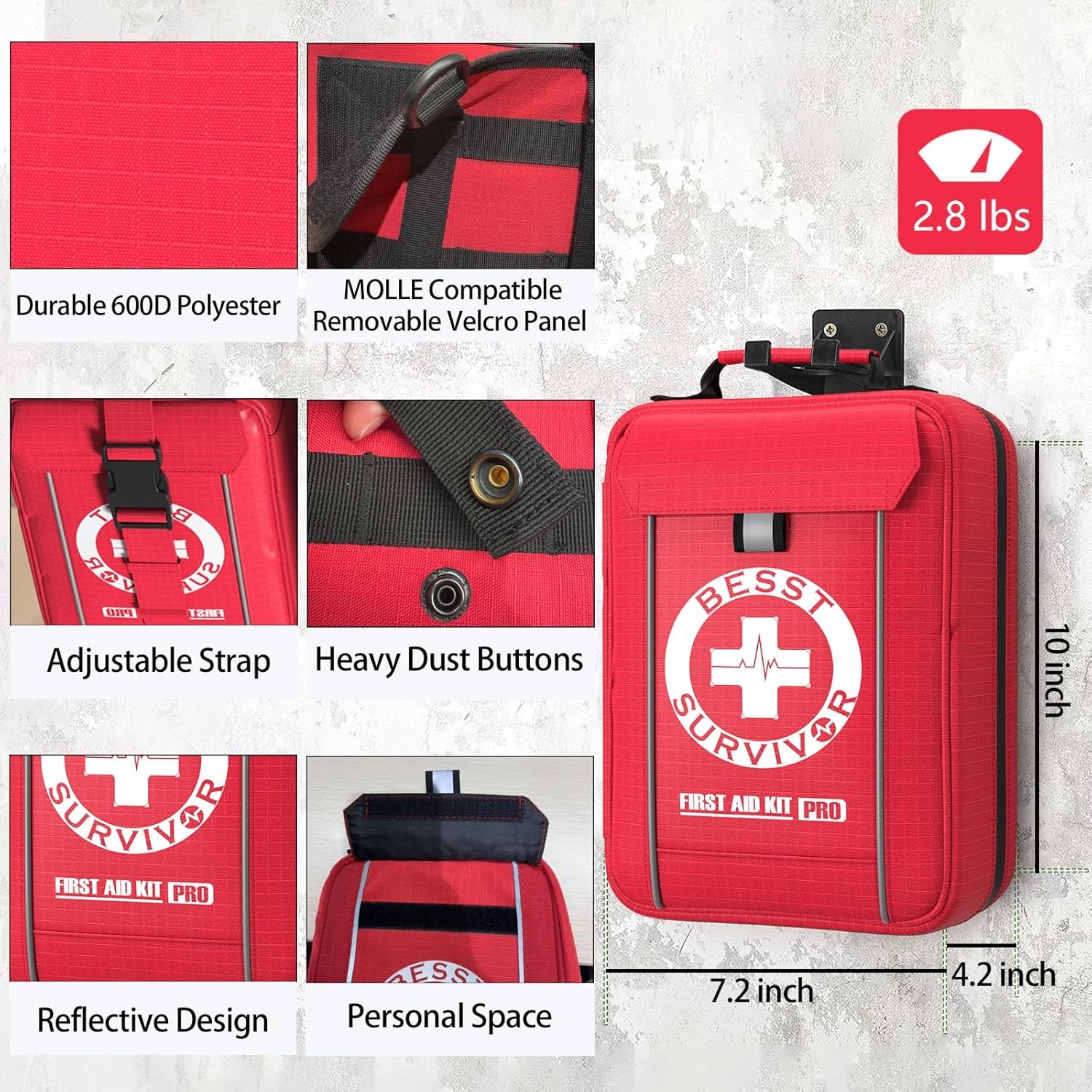 Professional Trauma First Aid Kit – Military-Grade Labelled Compartments & MOLLE