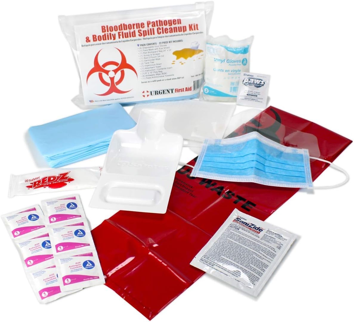 Bodily Fluid Clean Up Kit Spill Kit Bloodborne Pathogen PPE OSHA Compliance