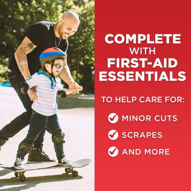 All Purpose Compact First Aid Kit Cuts Scrapes Burns Emergency Supplies New
