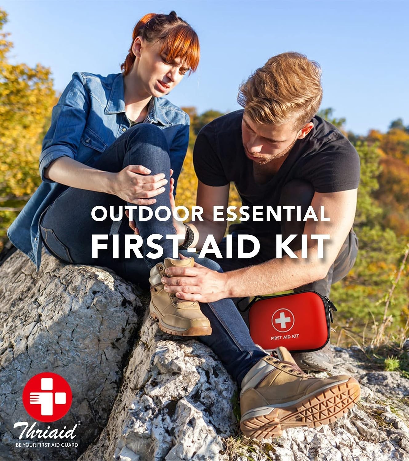 Comprehensive Mini First Aid Kit – 100 Essential Supplies, Waterproof Case
