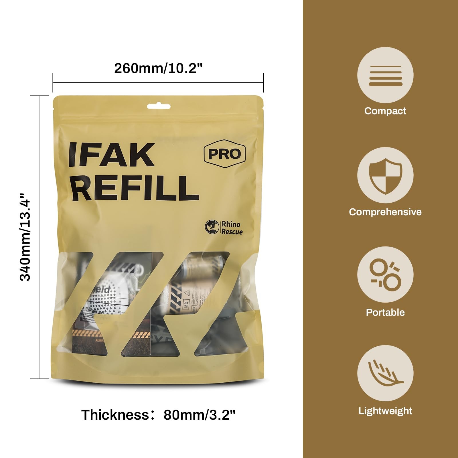IFAK Refill Kit 17Pcs with CAT Gen-7 Tourniquet, Emergency Tactical First Aid…