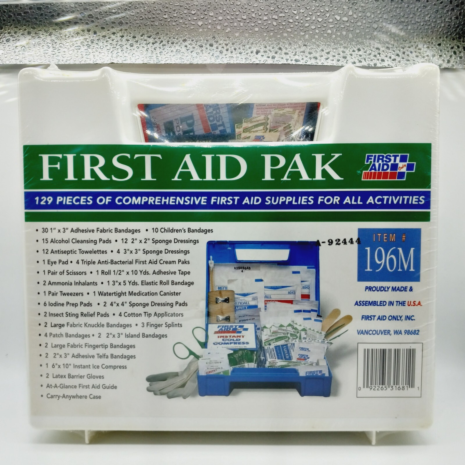 NOS New First Aid Only First Aid Kit 210 pcs 3 Containers Small Med Large