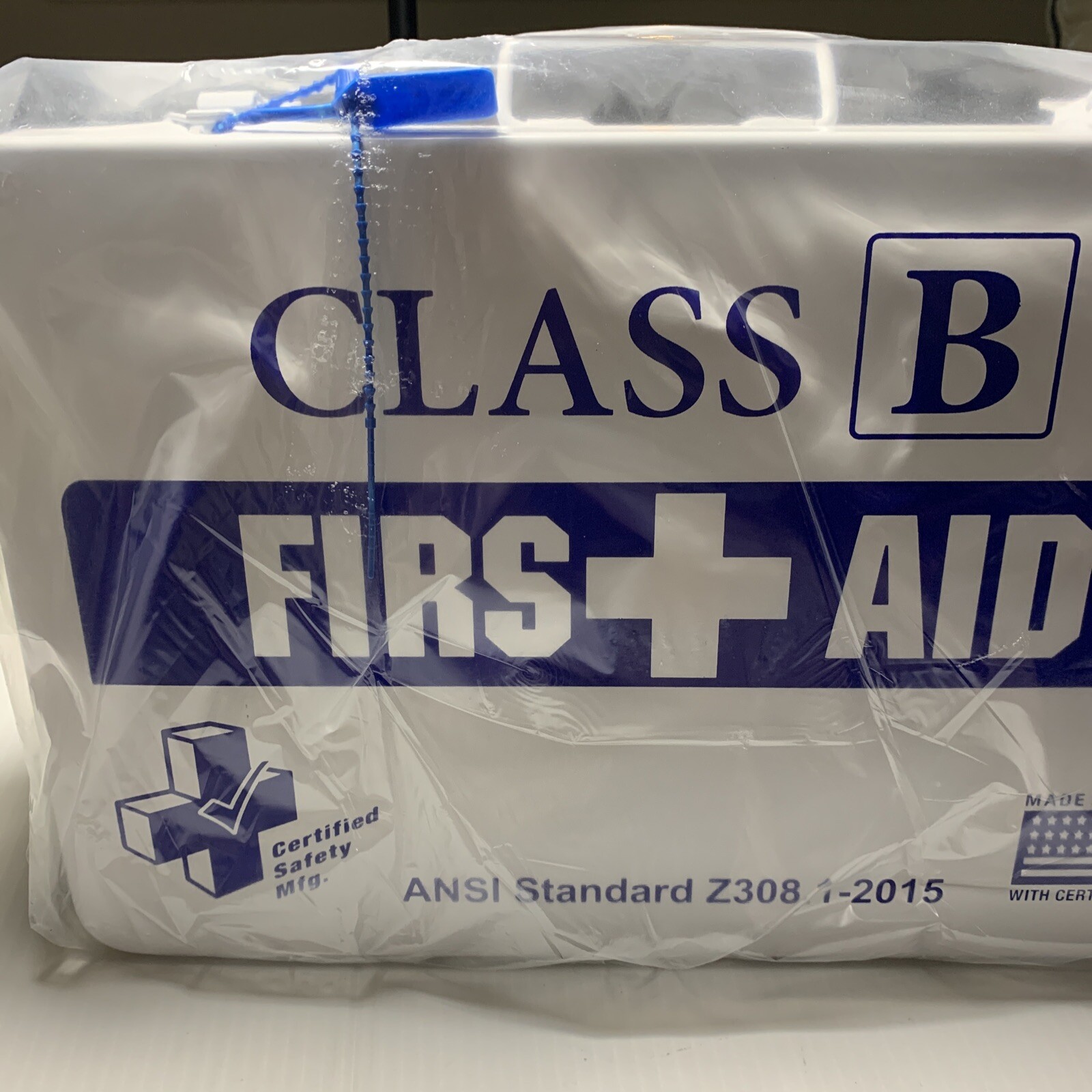 Certified Safety Mfg. Class B First Aid Kit K615-019 ANSI Z308.1-2015 New