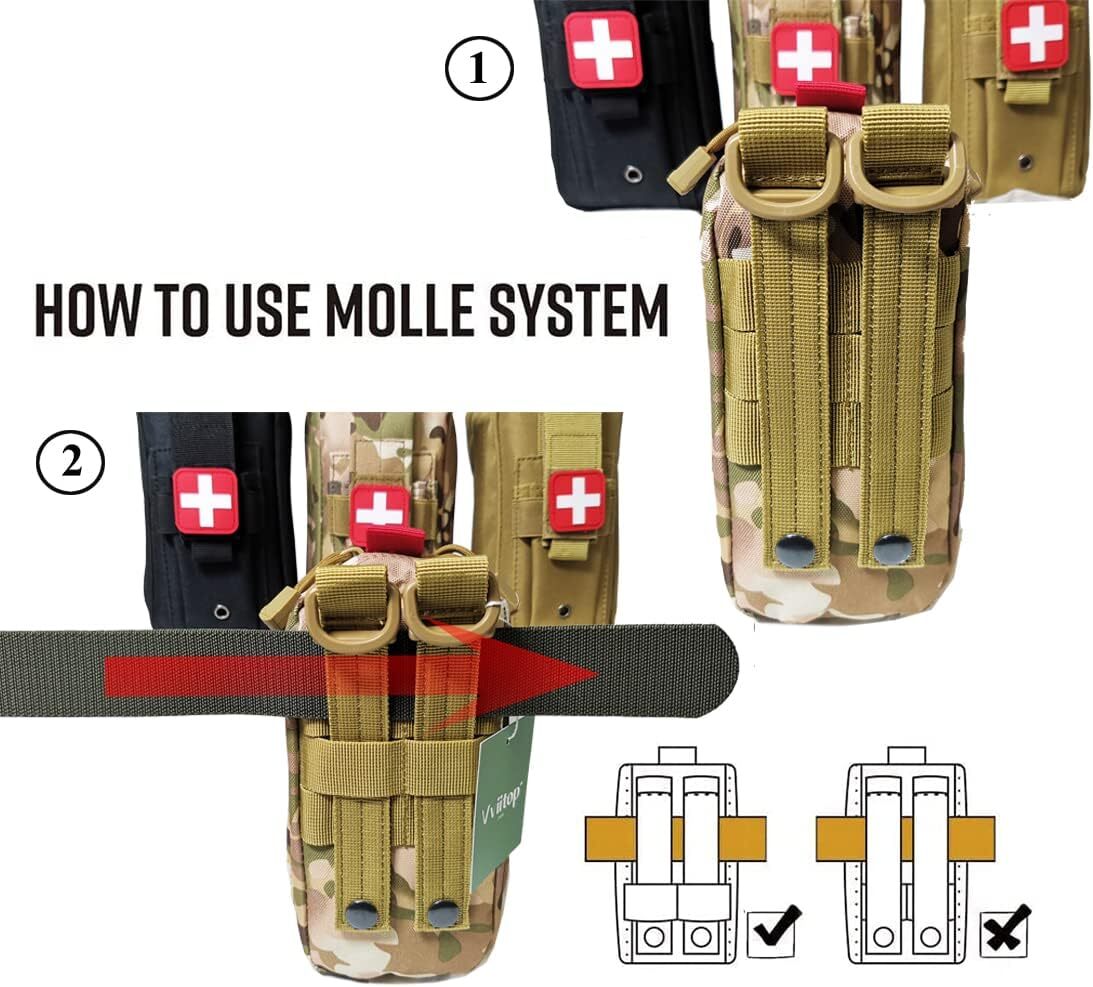 Tactical Molle First Aid Pouch Small Trauma Kit IFAK Pouch Emergency EMT Med Kit