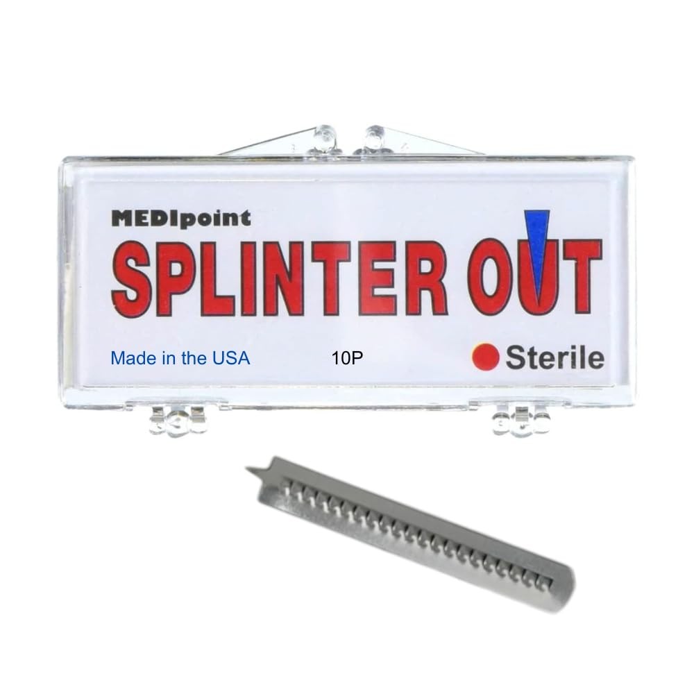 Splinter Out Remover 10 Count (Pack of 1) | Fast, Standard, steel