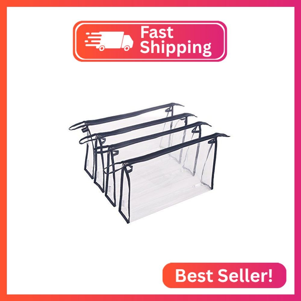 Augbunny Multi-purpose Waterproof Clear Vinyl Zippered Organizer Toiletry Cosmet