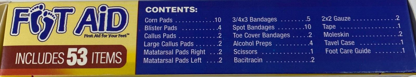 Ever Ready First Aid Kit for Foot Includes 53 Items Travel Feet Aid
