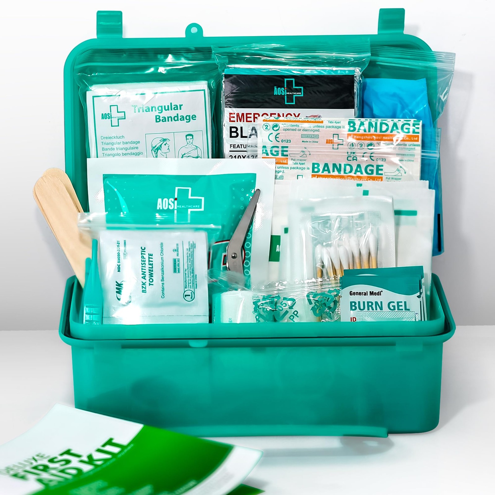 150 Pieces Hardcase First Aid Kit – First Aid Box Contains Premium Medical Su…