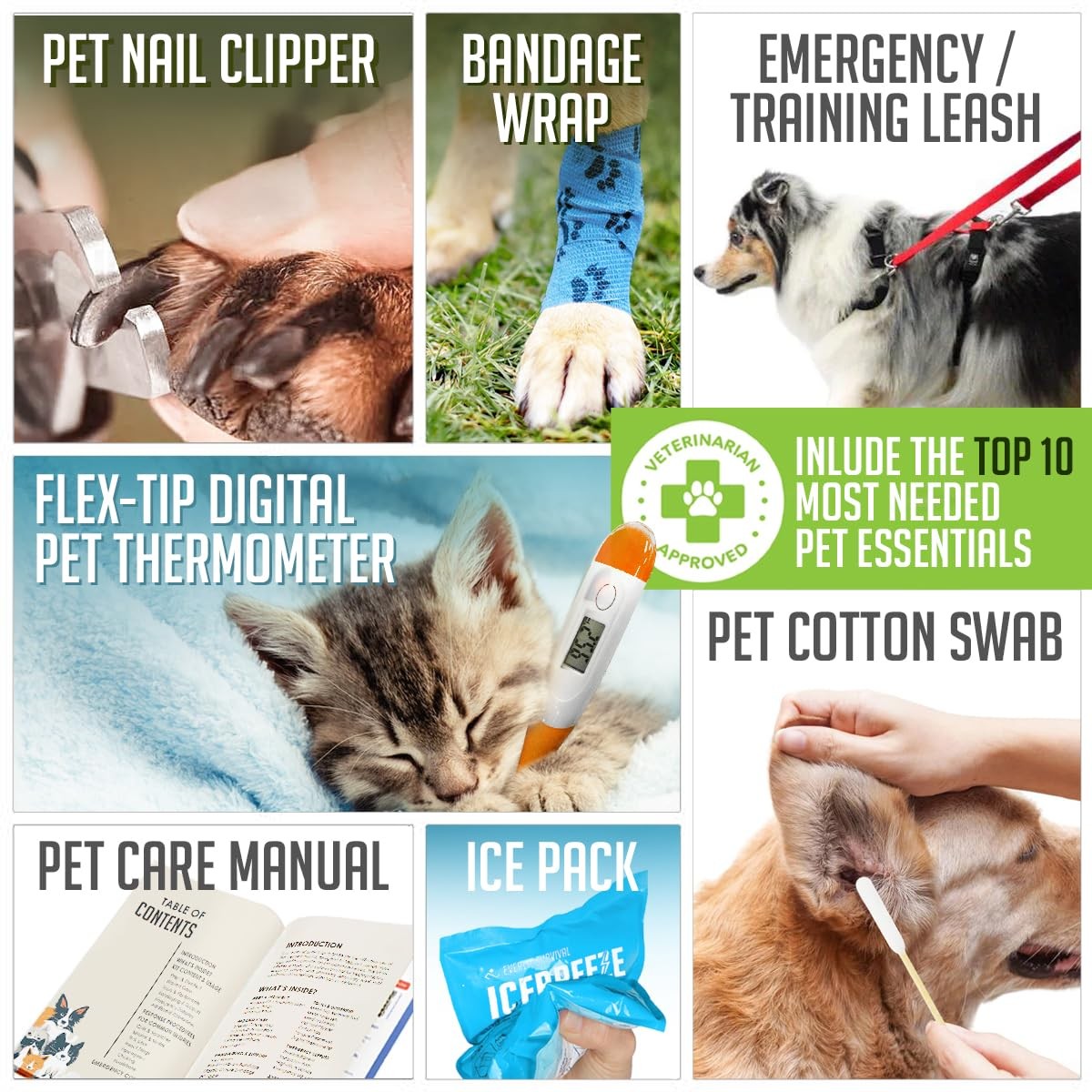 EVERLIT Pet Medic First Aid Kit | 95 Pcs Vet-Approved Medical, Outdoor &