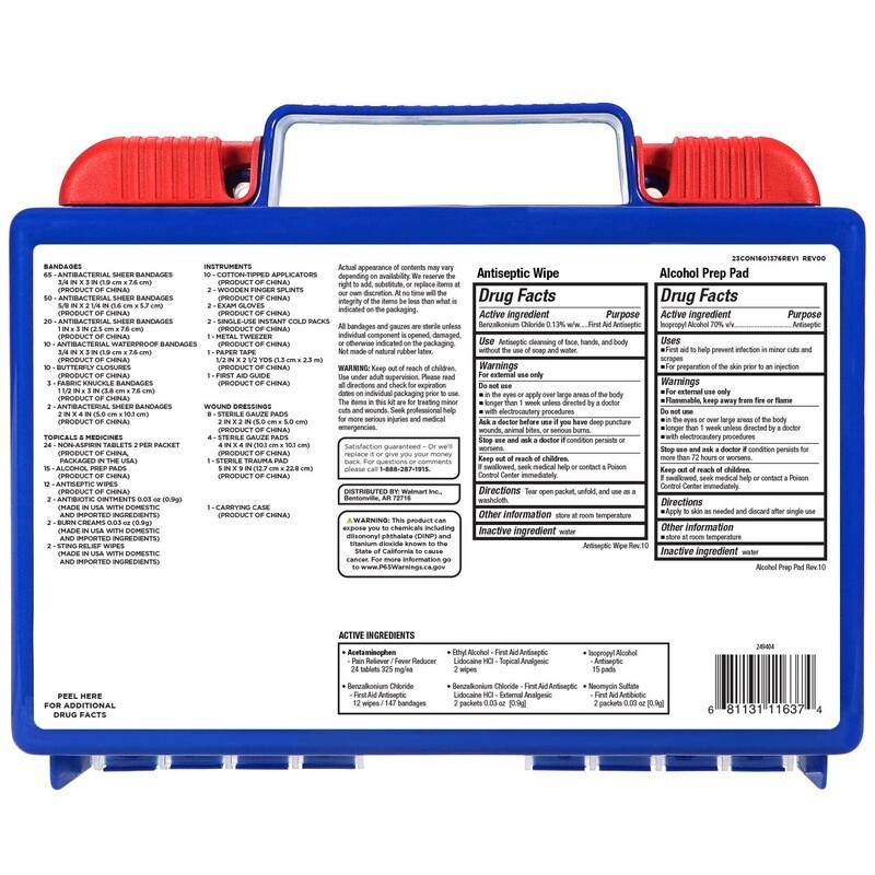 All-Purpose First Aid Kit 250 Pieces Home Auto Travel Office Sports Essentials
