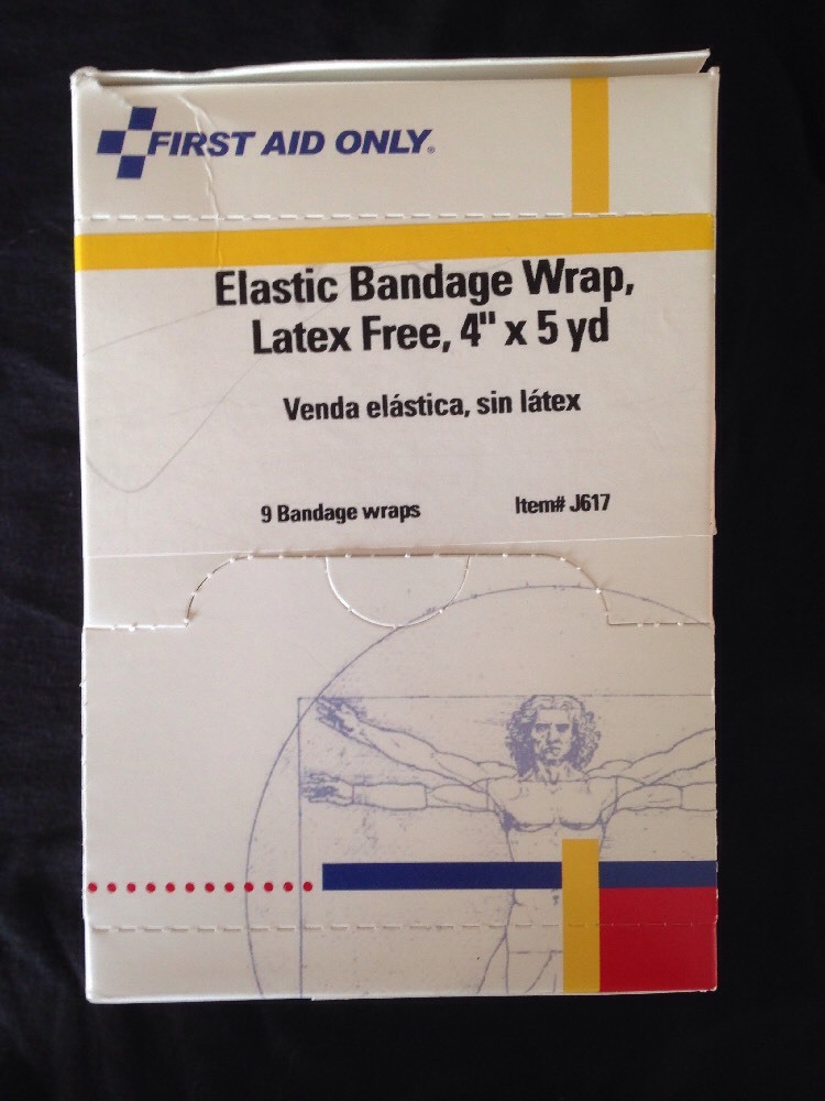 First Aid Only Elastic Bandage Wrap Latex Free 4" x 5yd Box of 9 J617