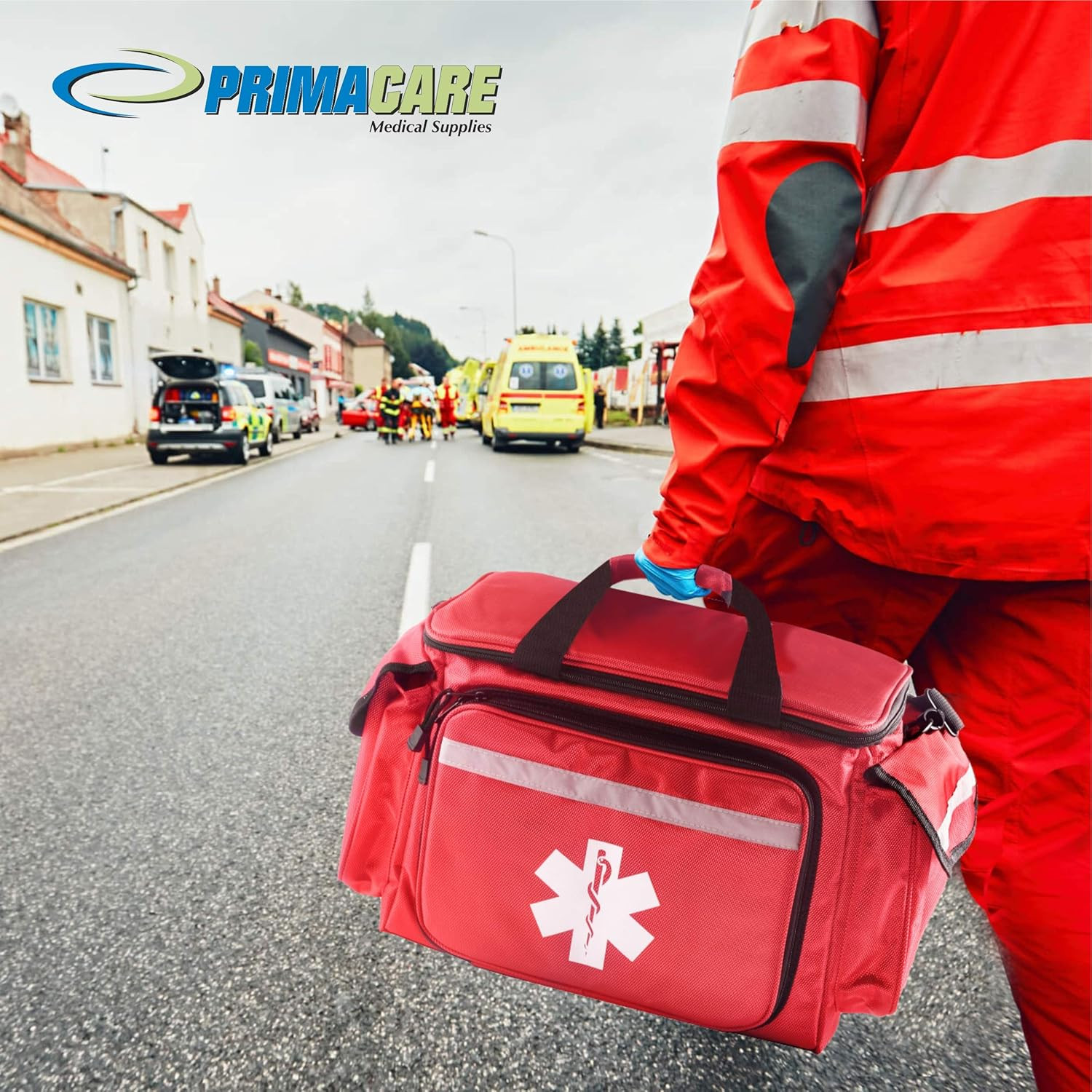 KB-1088 EMT First Responder Trauma Bag, Empty Deluxe EMS Shoulder Bag, Professio