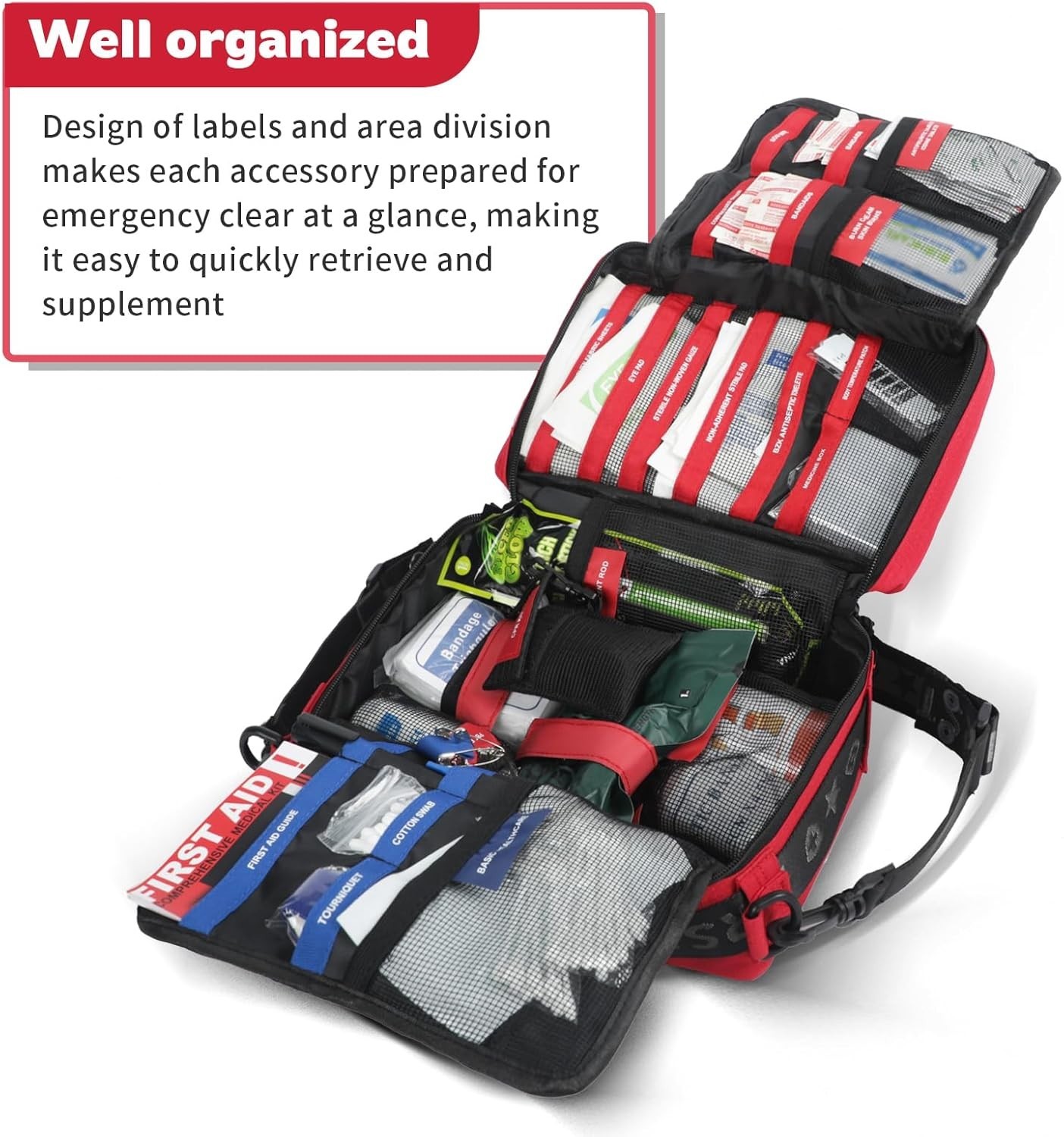 First Aid Kit Large Molle System Detachable Emergency Medical Supplies for Home