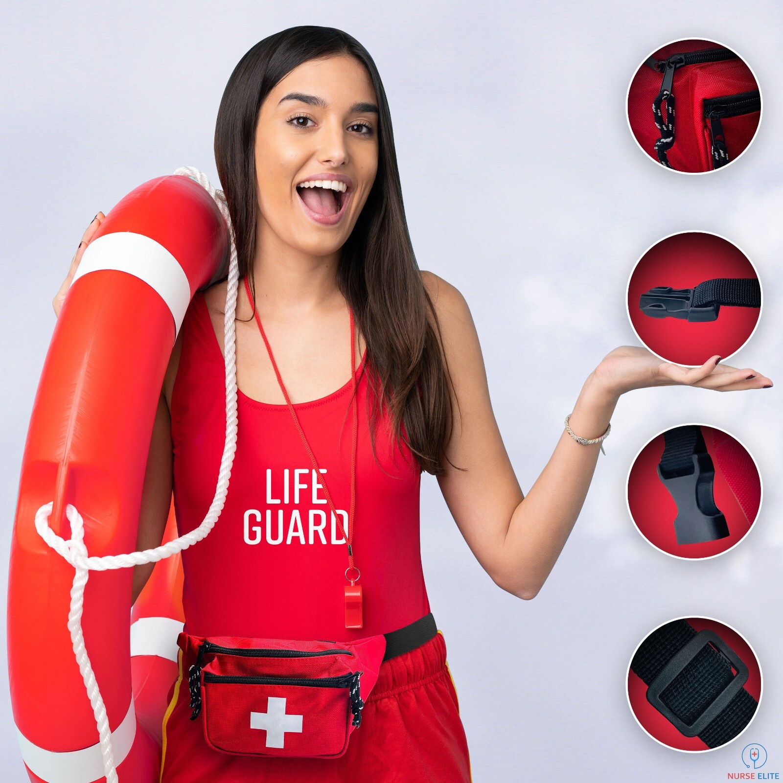 NURSE ELITE Fanny Pack – Waist Pack for Lifeguard and First Aid