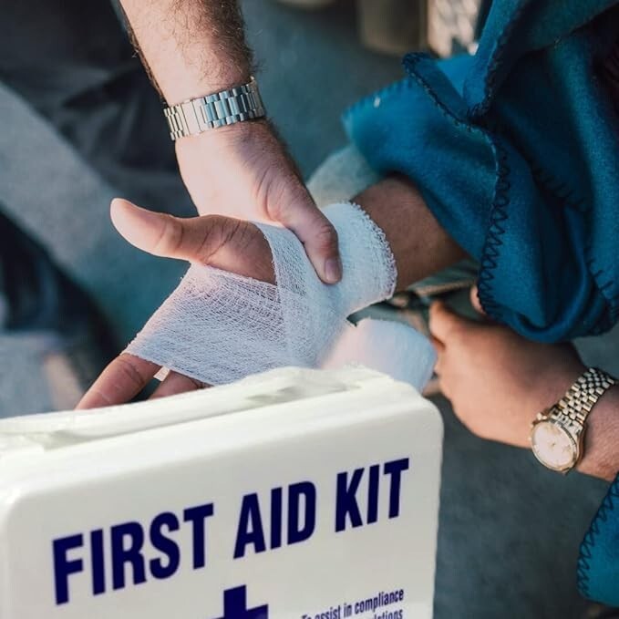First Aid Kit Minor Emergencies ANSI Weatherproof Plastic Case (FAK1-15P)