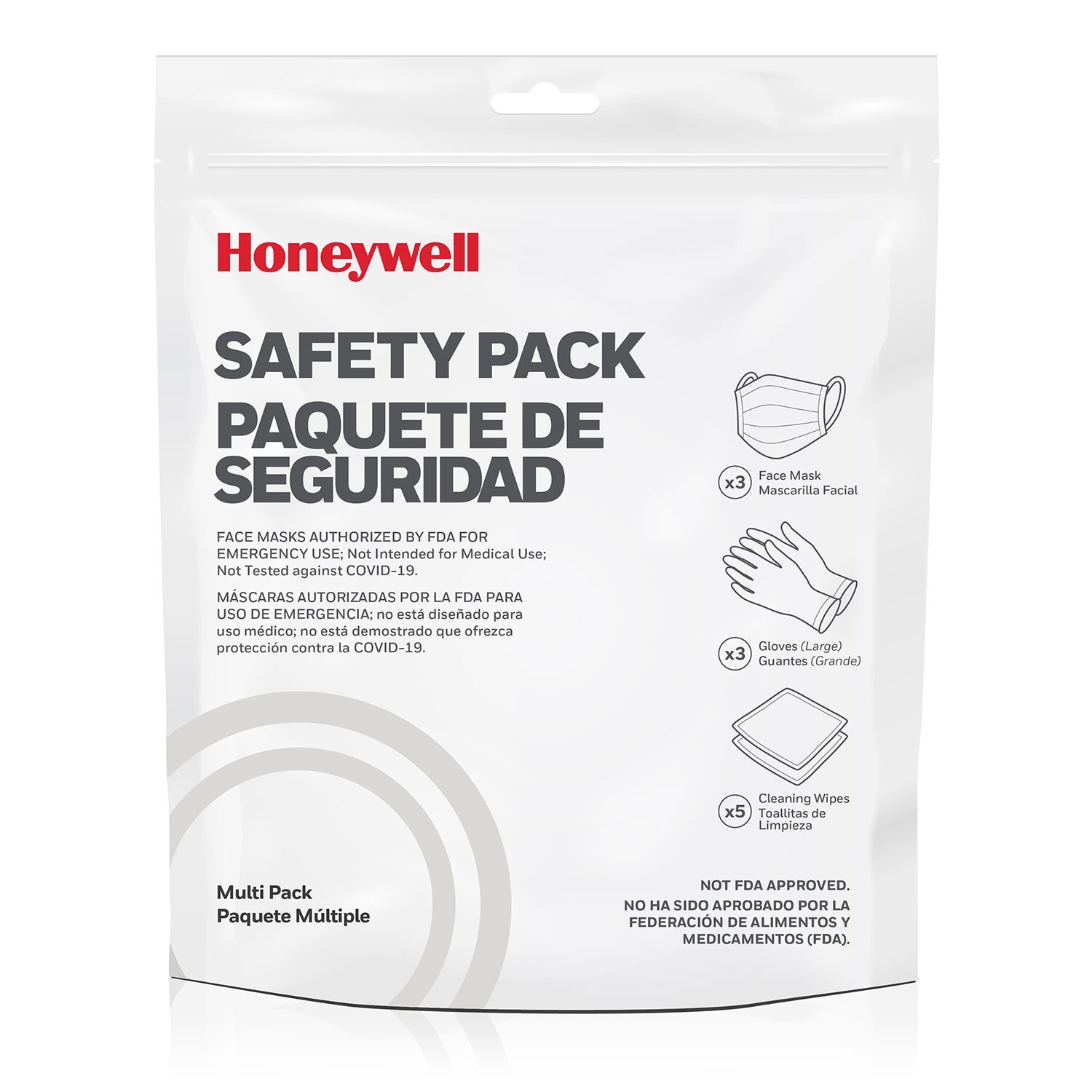 HONEYWELL SAFETY PACK MULTI-PACK (MASK, GLOVES, AND CLEANING WIPES) RWS-50101
