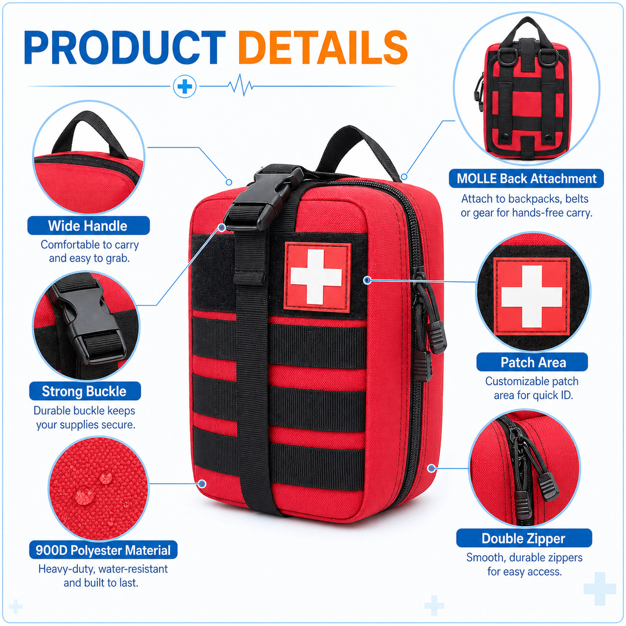 Trauma First Aid Kit – Tourniquet – Military Survival Kit – IFAK – EMT
