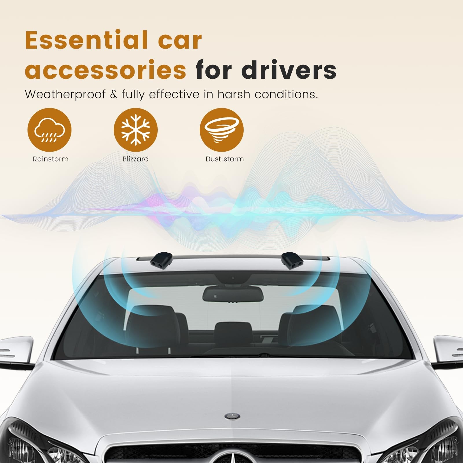 4 PCS Deer Whistles for Car, Automotive Save a to Avoid Black
