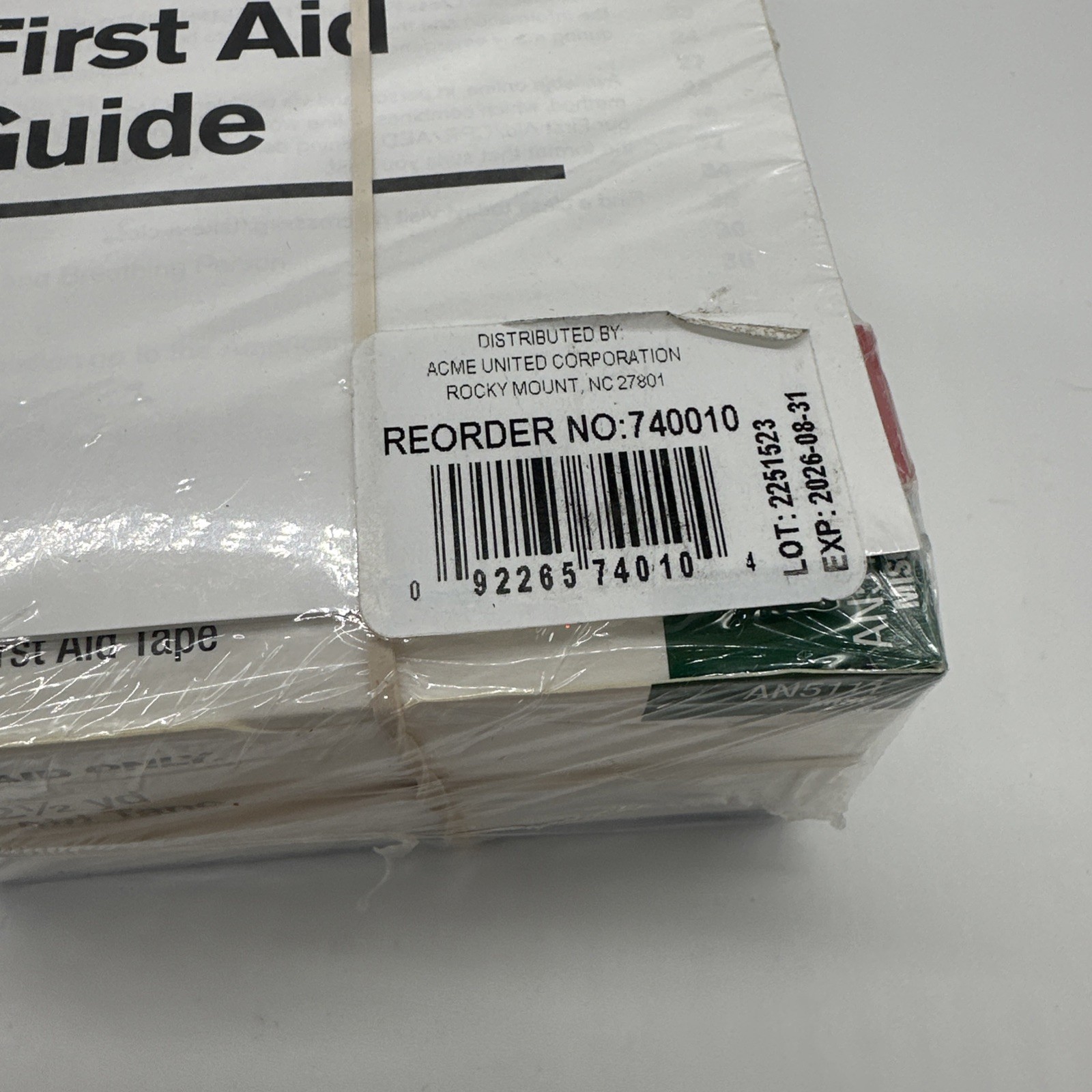 First Aid Only 740010 ANSI Compliant 10 Person First Aid Kit Refill 65-Pc/KT New