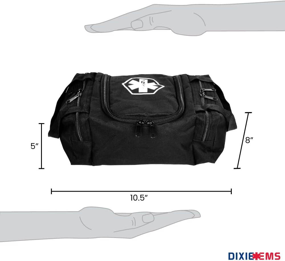 Dixie EMS Dixigear Empty First Responder II Bag 10.5" x 5" x 8" – Tactical Black