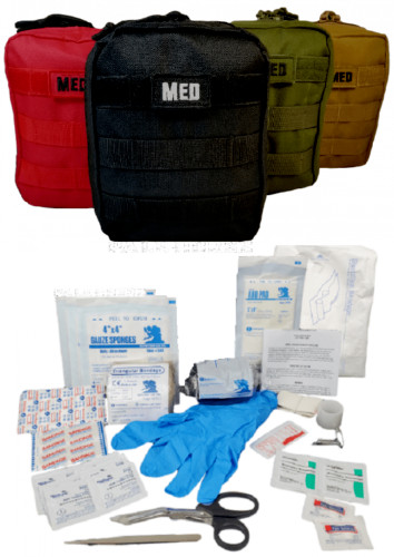 ELITE FIRST AID Tactical Trauma Kit #1 FULLY-STOCKED Survival Camp Hike Hunt