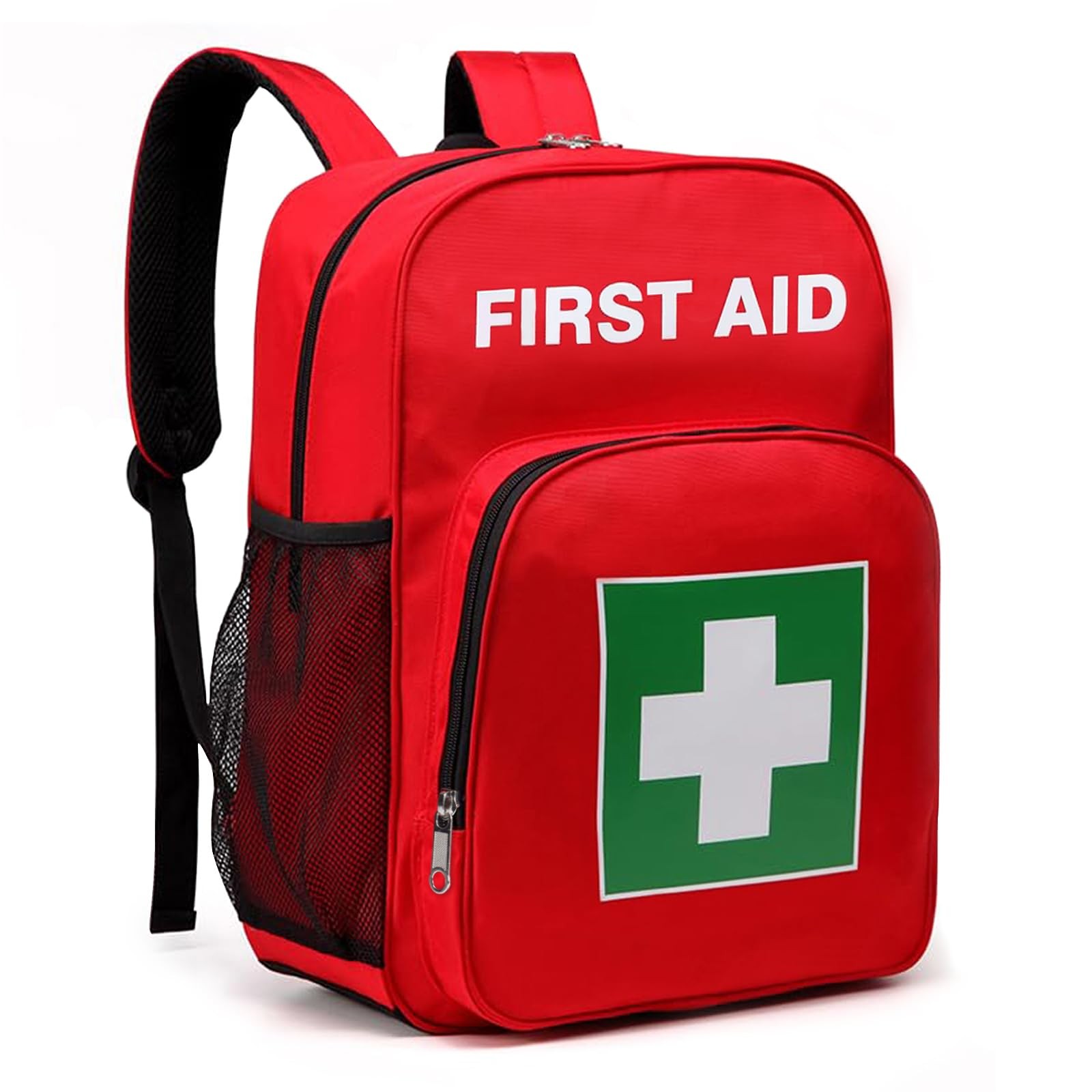 Gatycallaty First Aid Backpack Waterproof Empty Emergency 16*12*8 inches, Red