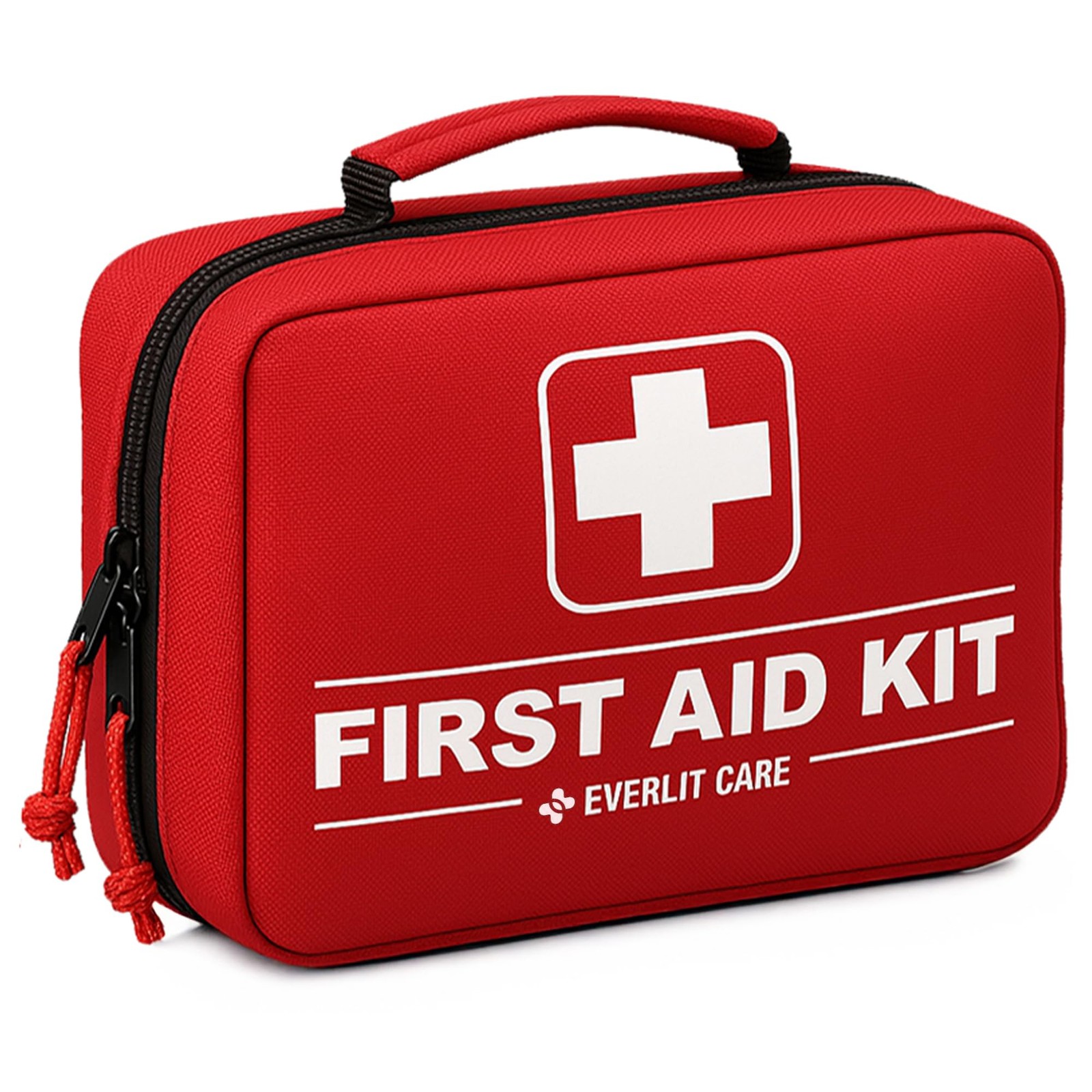 EVERLIT CARE 380 Pcs First Aid Kit for College Student, All-Purpose Red