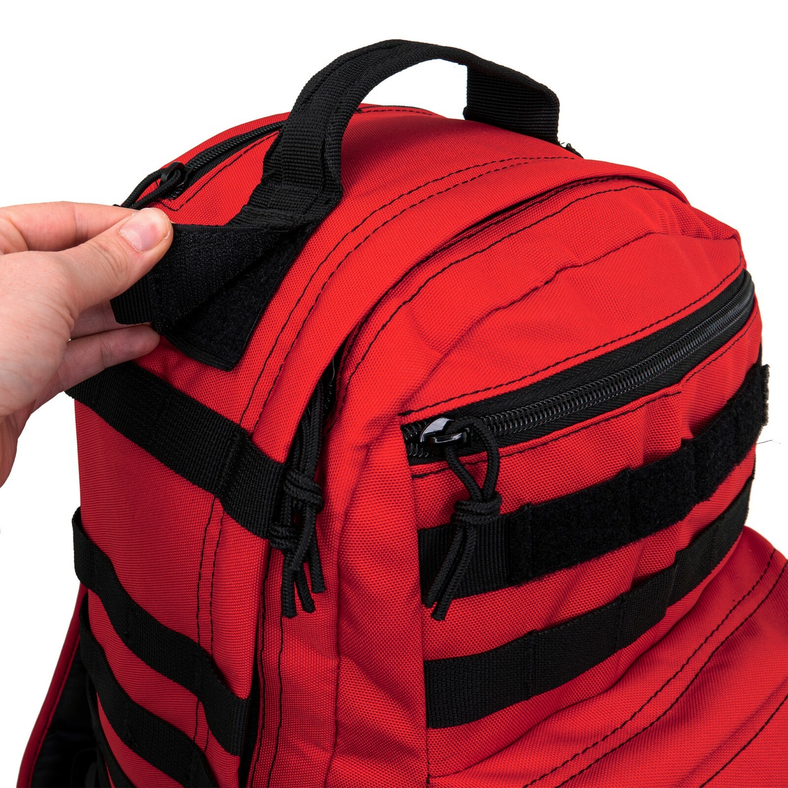 LINE2design First Aid Trauma Backpack – EMS Medical Tactical Molle Bag – Red