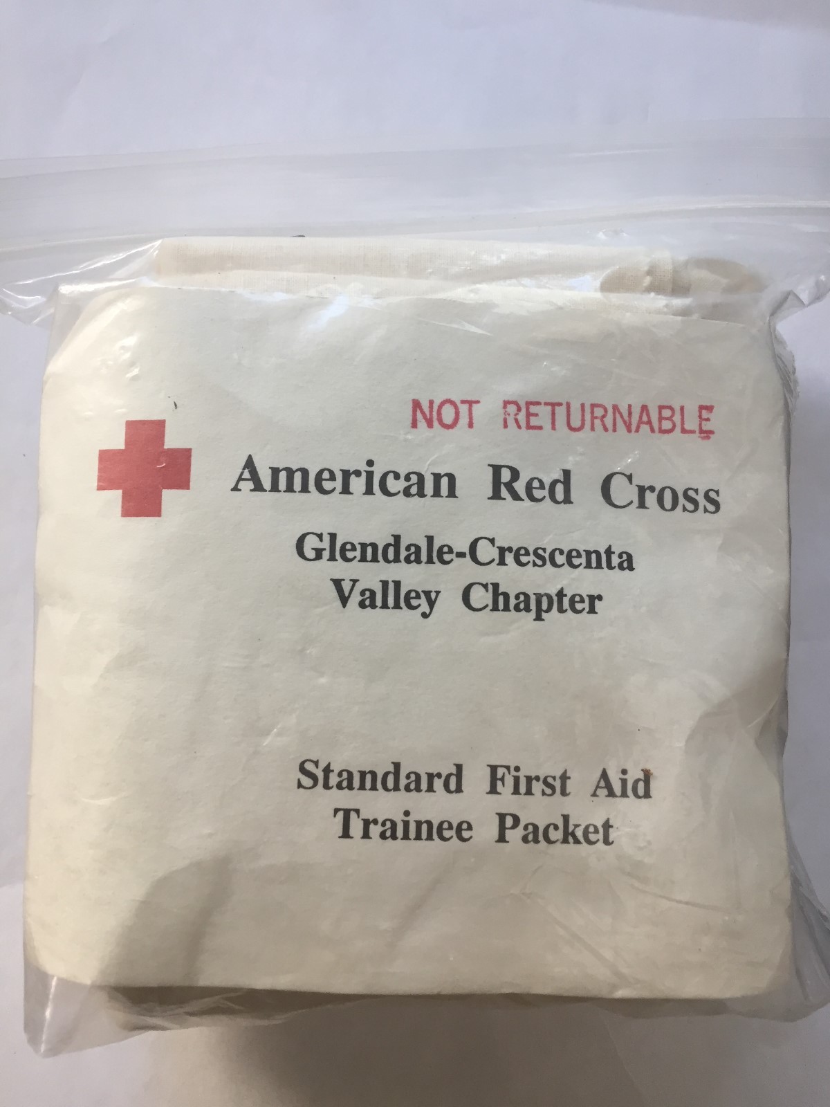 First Aid Kit American Red Cross Trainee Packet