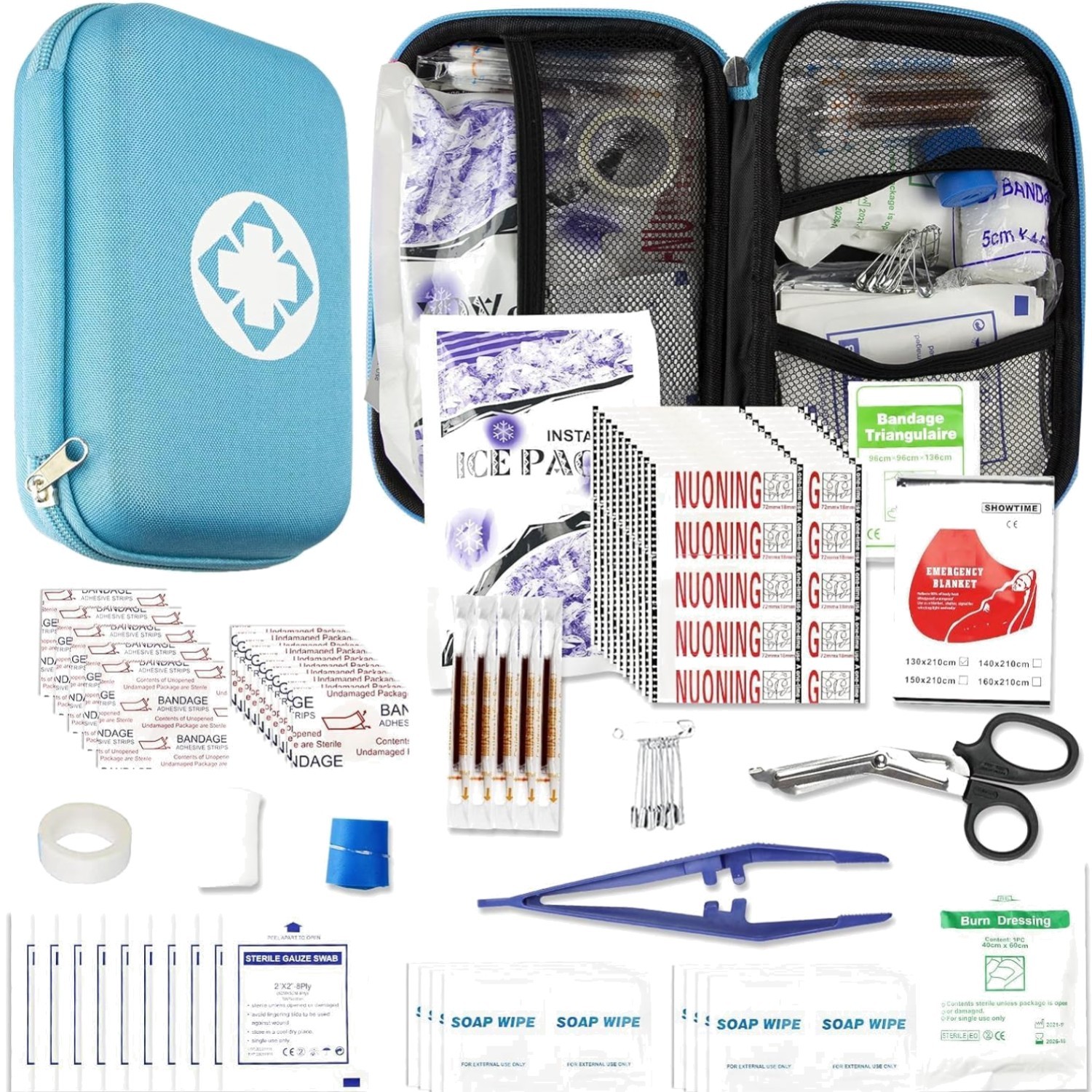 276PCS Small Travel First Aid Kit Supplies for Business, First Aid Kits Backp…