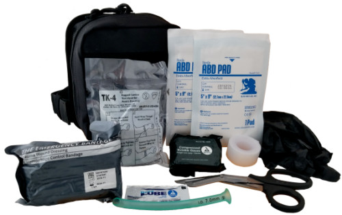 ELITE FIRST AID Enhanced LvL-1 IFAK Kit FULLY-STOCKED Tactical Trauma Camp Hunt